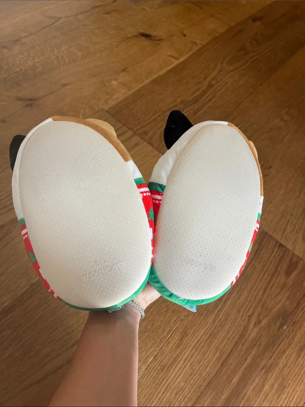 Squishmallows Kids Cat Slippers - Red, Green, White, Black, Tan